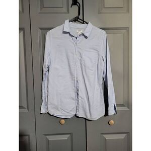 Old Navy light blue button-down collard blouse
